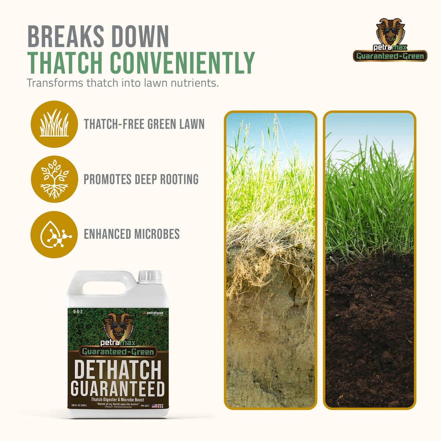 PetraMax Liquid Dethatcher 0-0-2