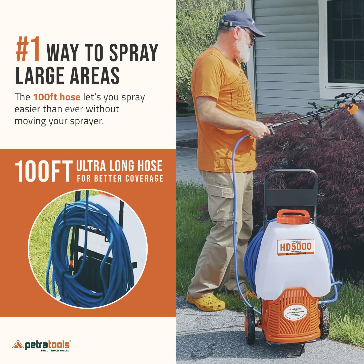 PetraTools Battery Cart Sprayer (6.5 Gallon) - HD5000