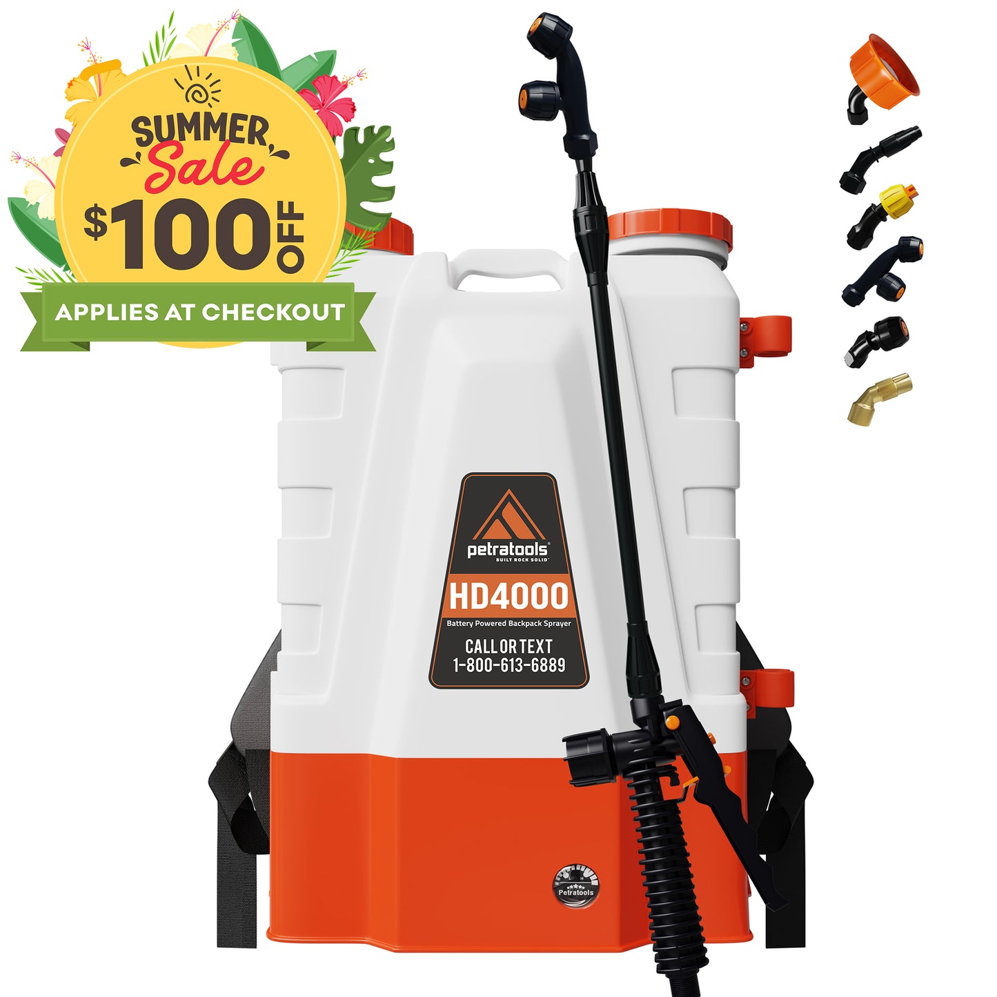 Petratools HD4000 Battery Powered Backpack Sprayer