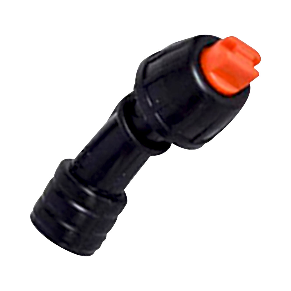 Black Flat Nozzle With Orange Spray Pattern Insert