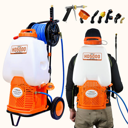 Petratools HD5000 Battery Sprayer With Reel Cart