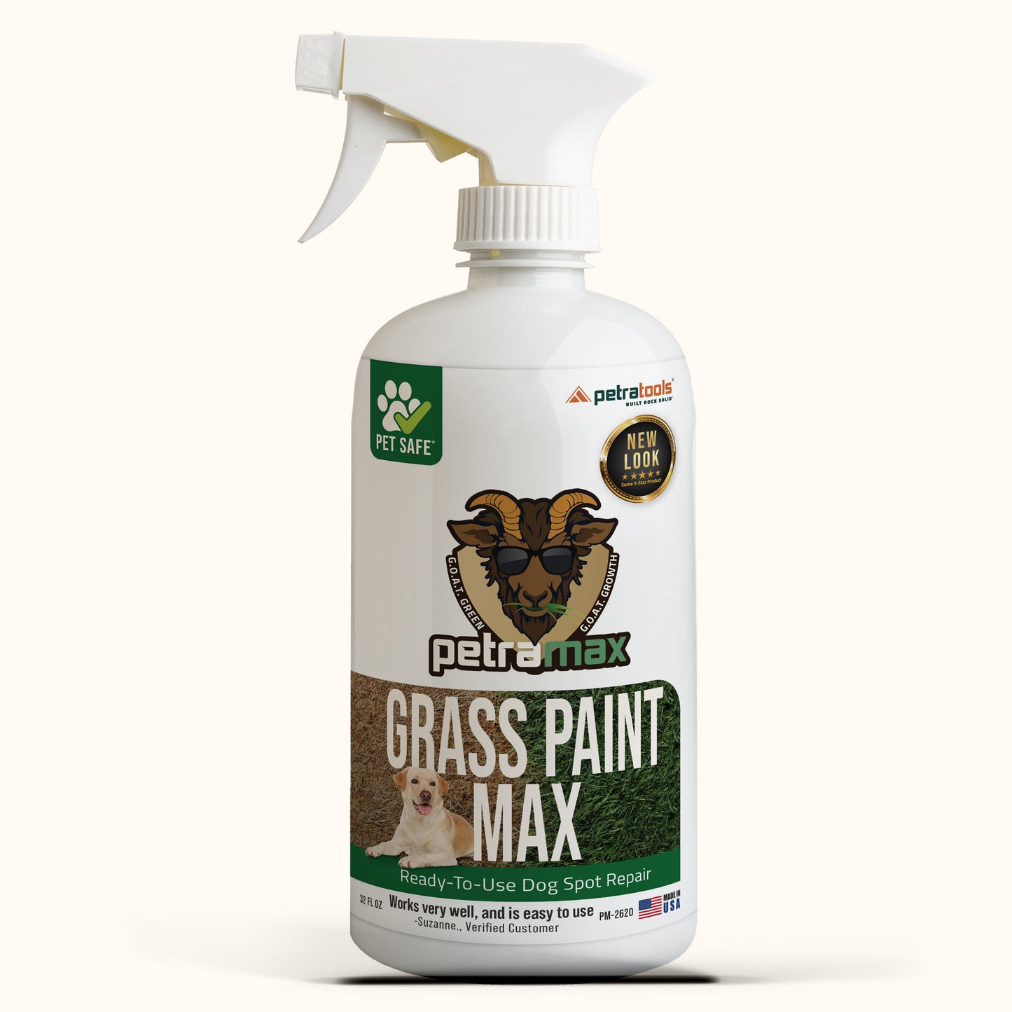 PetraMax R-T-U Green Grass Lawn Spray & Dog Spot Repair 32oz and 16oz