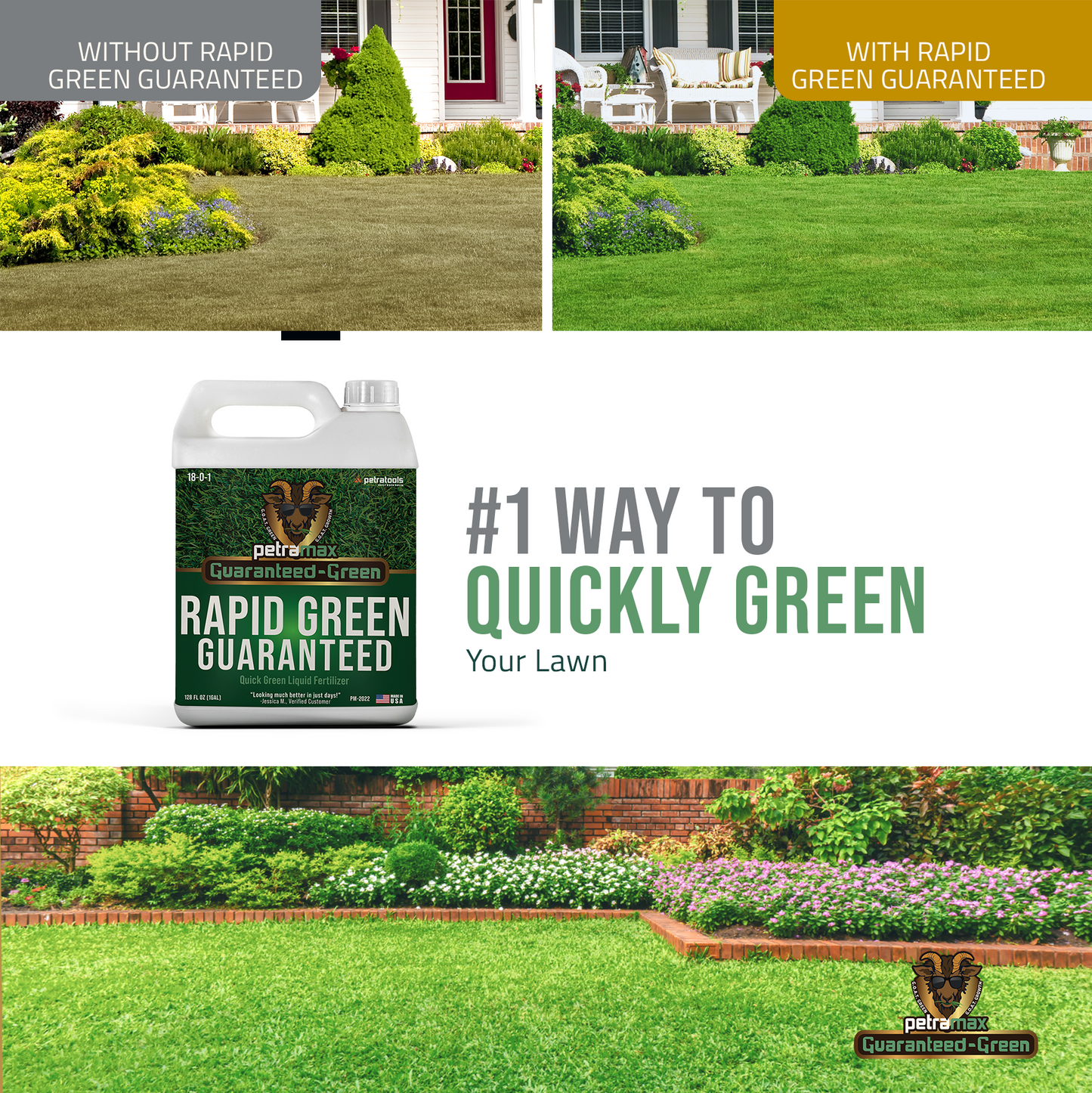 PetraMax Rapid Green Guaranteed Liquid Fertilizer 18-0-1