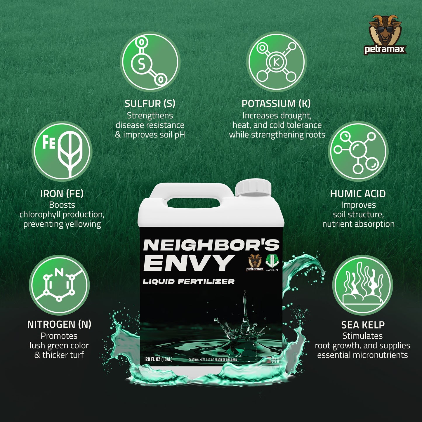 Petramax Neighbor's Envy Liquid Fertilizer