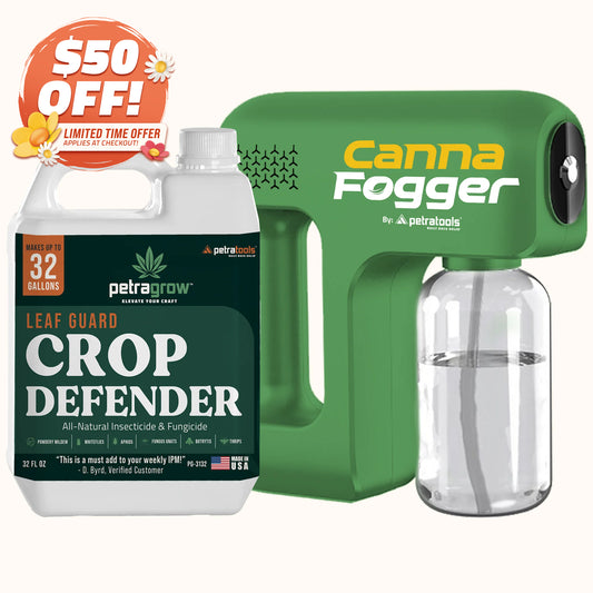 PetraGrow CannaFogger Atomizer + 32 oz Leaf Guard Crop Defender Bundle