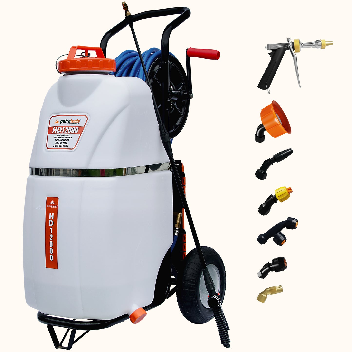 PetraTools HD12000 BEAST Battery Powered Cart Sprayer