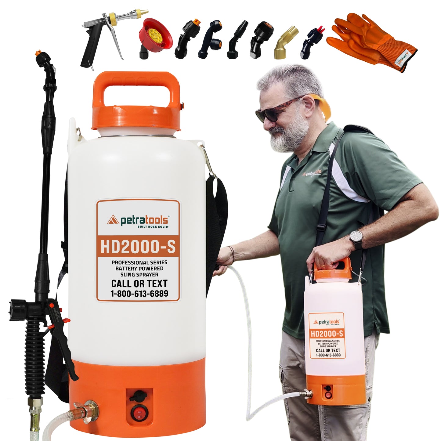 PETRATOOLS 2 GALLON BATTERY SPRAYER - HD2000-S