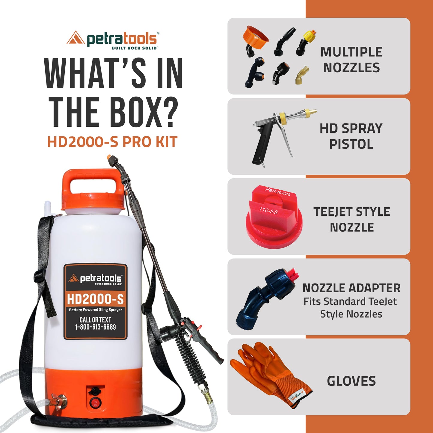 PETRATOOLS 2 GALLON BATTERY SPRAYER - HD2000-S