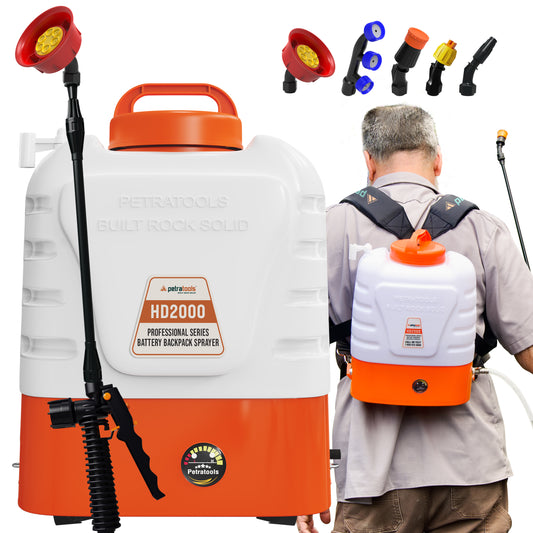 Petratools HD2000 Battery Powered Backpack Sprayer