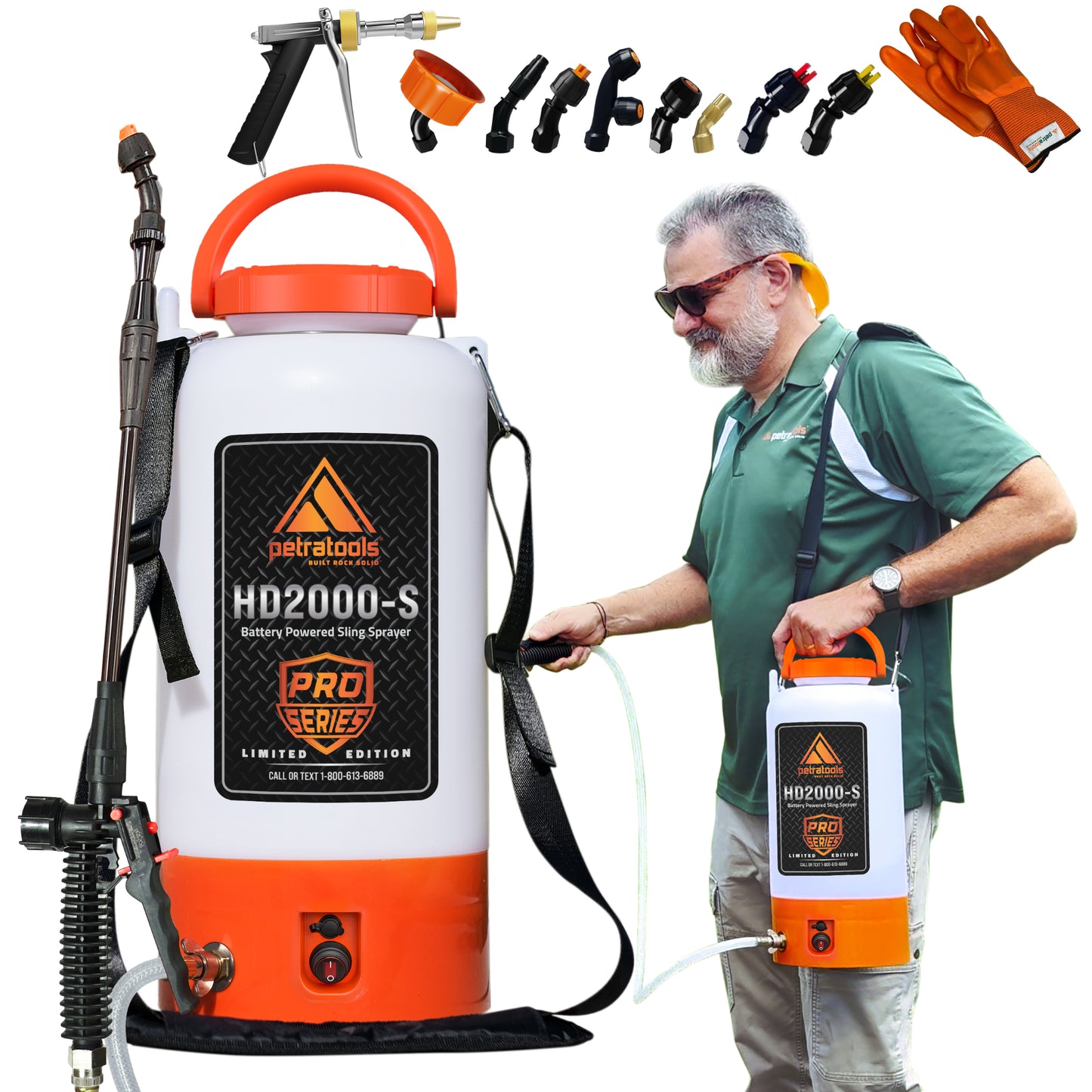 PETRATOOLS 2 GALLON BATTERY SPRAYER - HD2000-S