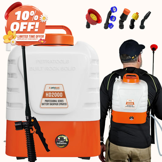 Petratools HD2000 Battery Powered Backpack Sprayer