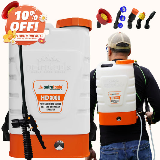 Petratools HD3000 Battery Powered Backpack Sprayer