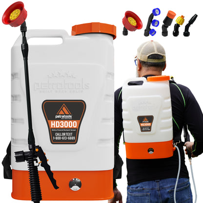 Petratools HD3000 Battery Powered Backpack Sprayer