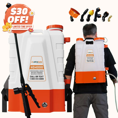 Petratools HD4000 Battery Powered Backpack Sprayer