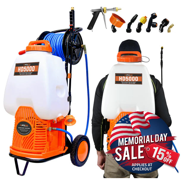 PetraTools Battery Cart Sprayer With Reel (6.5 Gallon) - HD5000 Pro