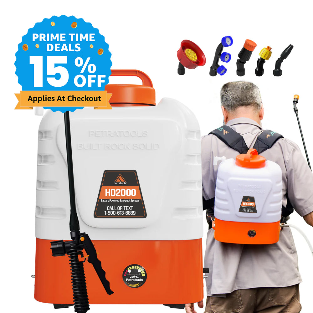 Petratools HD2000 Battery Powered Backpack Sprayer