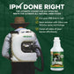 Man wearing PetraTools Backpack Fogger doing IPM using PetraTools Crop Defender natural fertilizer