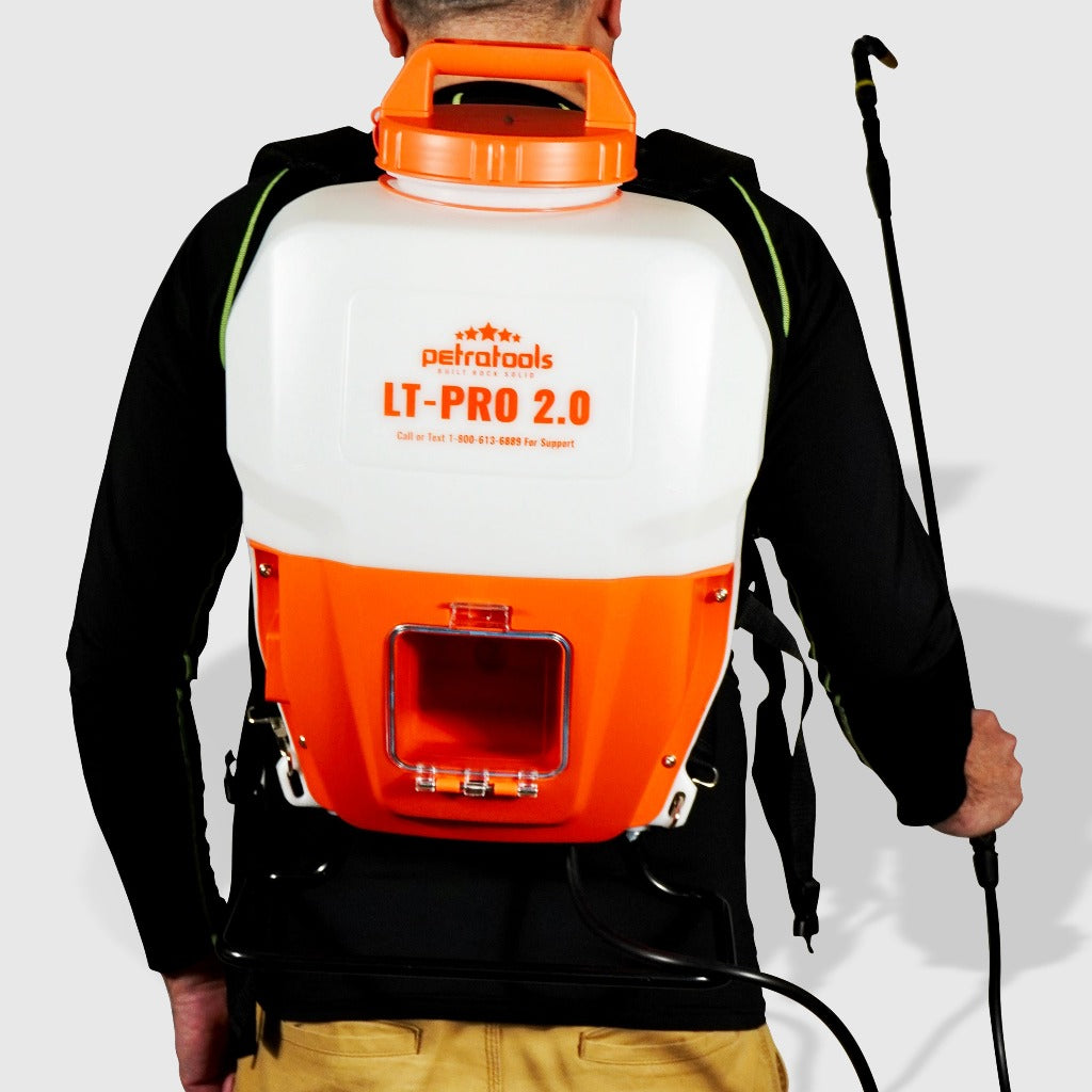 LT-PRO2.0 Battery Backpack Sprayer - 4 Gallon when worn